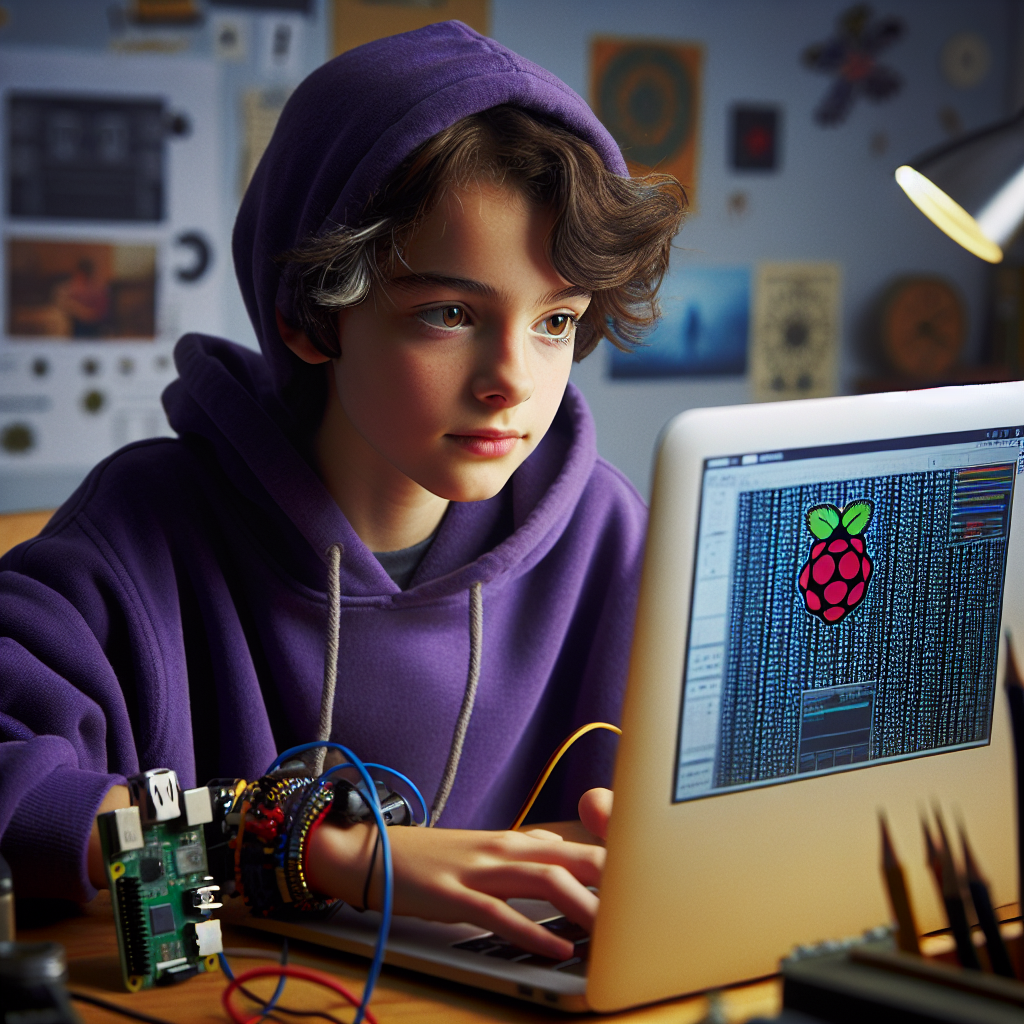Picture Ada, a 14-year-old tech whizz, in her purple hoodie, sitting at her desk, concentrating as she follows a Raspberry Pi home automation tutorial on her laptop.
